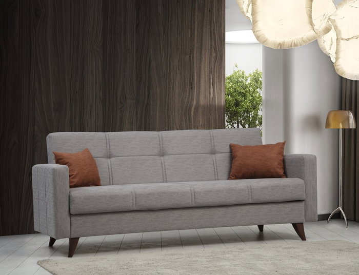 Atelier Del Sofa Polya Sofá Cama de 3 Plazas Gris Claro Atelier Del Sofa Polya Sofá Cama de 3 Plazas Gris Claro